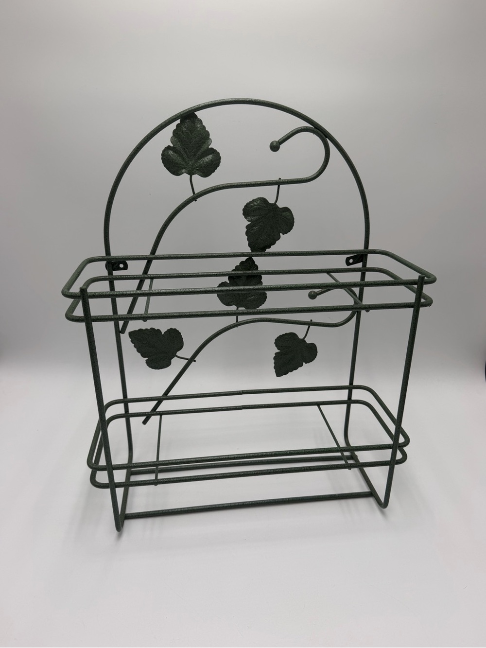 VTG Metal Green Ivy 2 Or 3-Tier Bakers & towel Rack Free Standing or Hanging